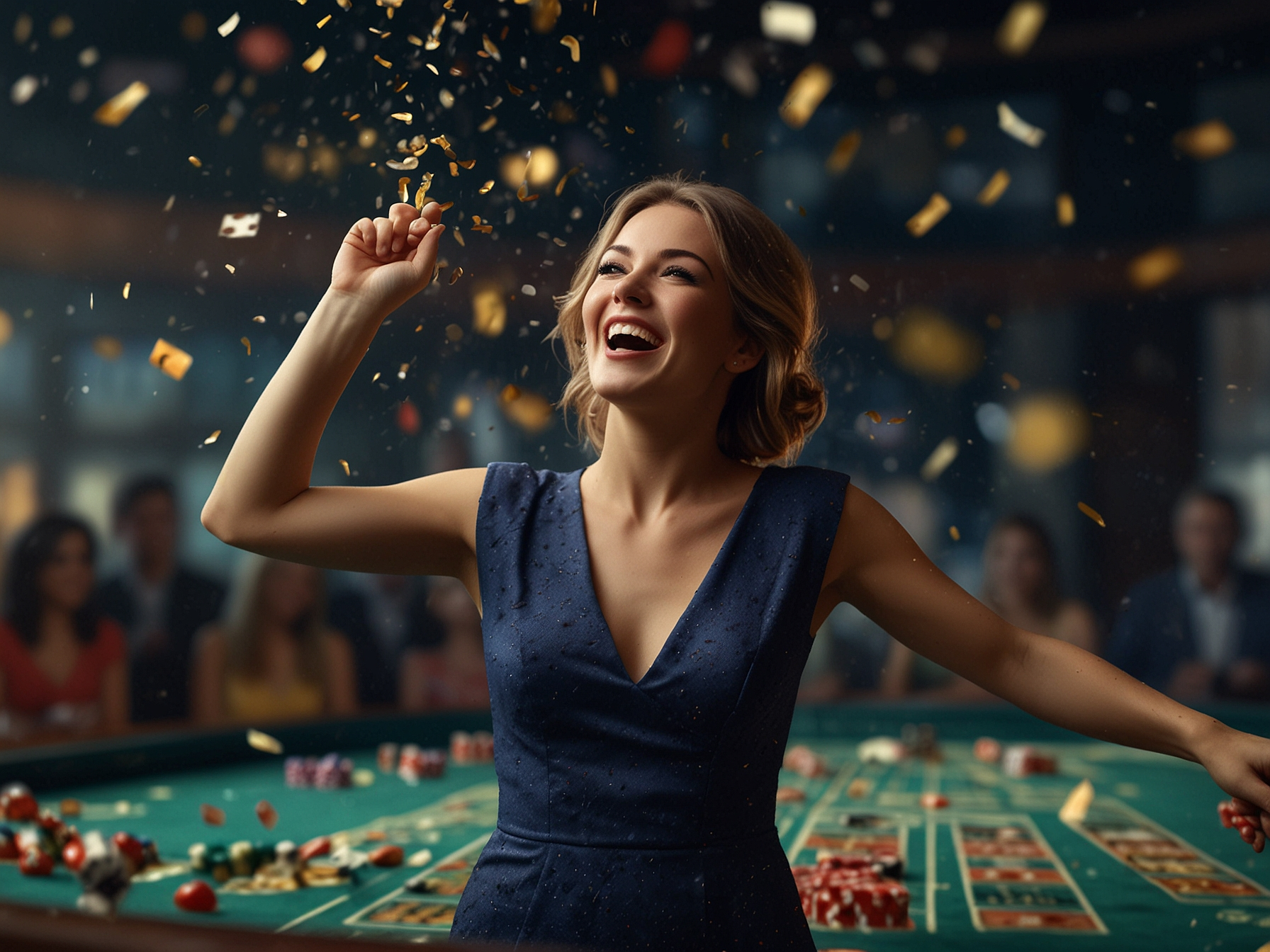 Celebrating slot winner at Vavada Casino Finland